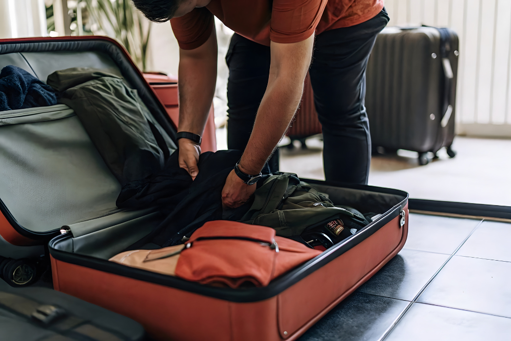 Preparing luggage for TLA